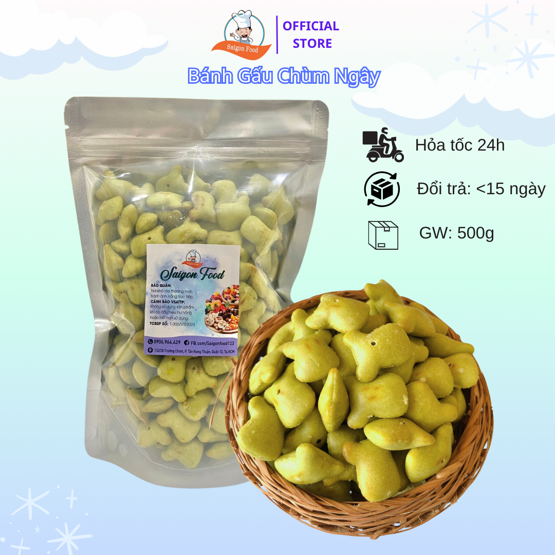 [HCM]0.5Kg Bánh Gấu Chùm Ngây Nhân Kem