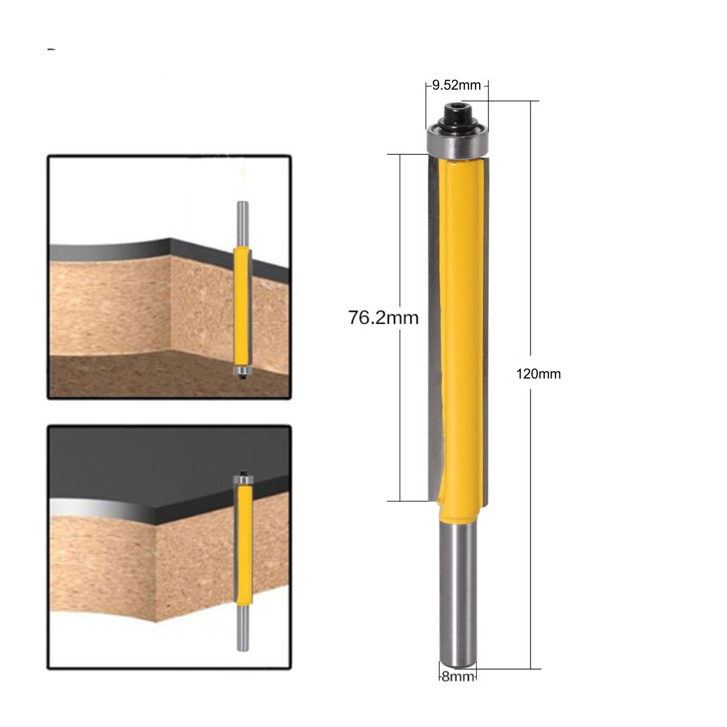 Mũi phay gỗ phay ngón, đánh cạnh, cốt 8mm