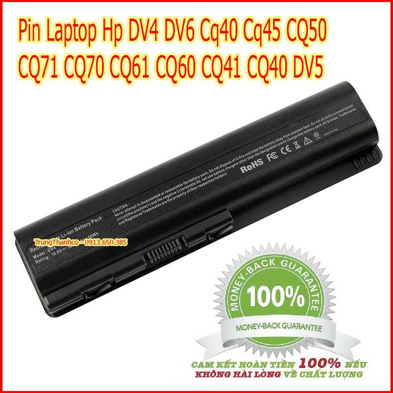 Pin laptop hp dv4 dv6 cq40 cq45 cq50 cq71 cq70 cq61 cq60 cq41 cq40 dv5