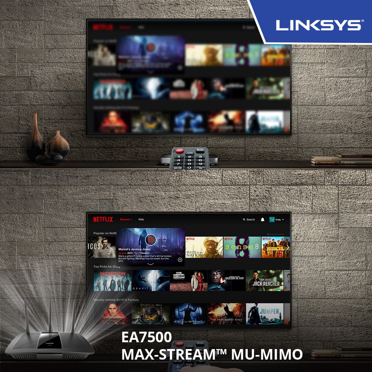 Router Wifi Max-Stream™ AC1900 LINKSYS EA7500S - Hãng Phân Phối Chính Thức