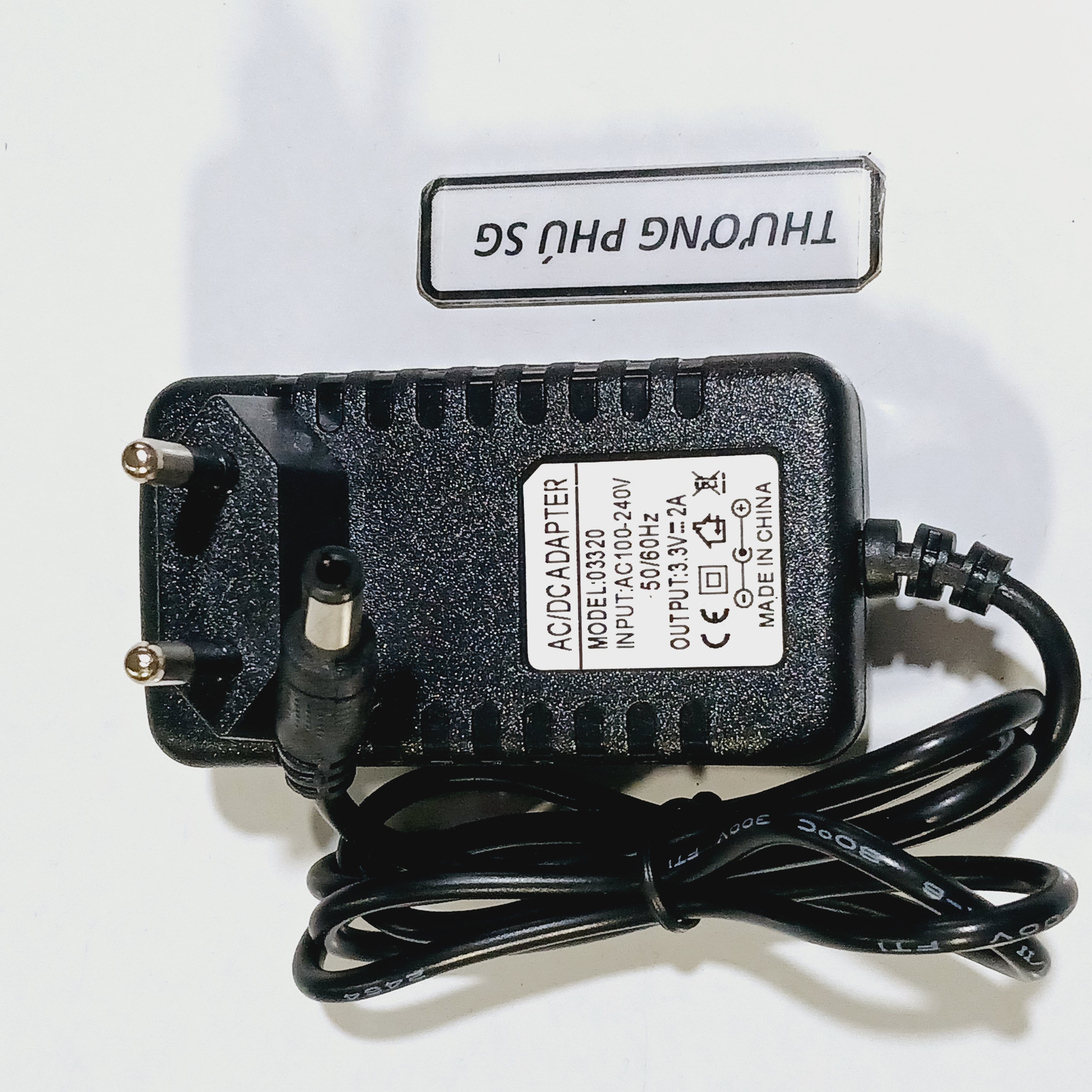 Nguồn adapter dc 3.3v - 2a / đầu cắm 5.5mm x 2.1 -- 2.5mm