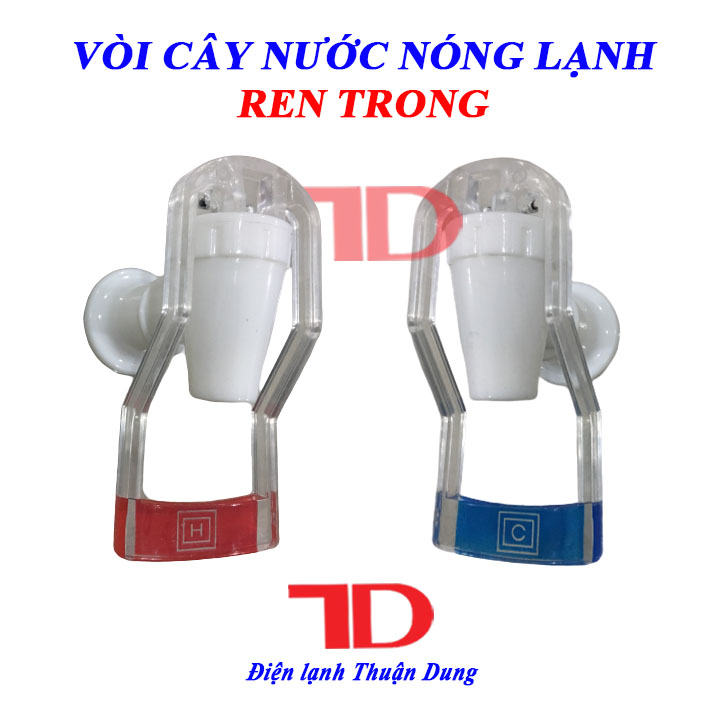 Combo 2 vòi cây nước nóng lạnh ren trong thay thế, vòi lạnh + vòi nóng - Điện Lạnh Thuận Dung