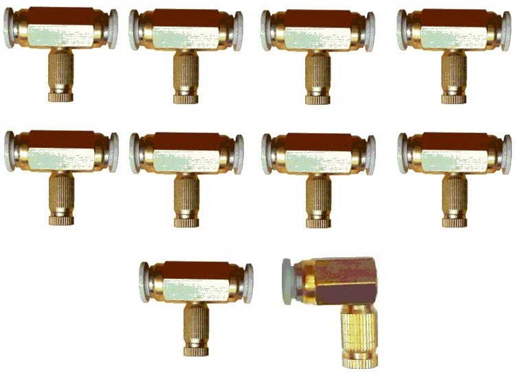 Bộ 10 đế đồng + béc phun sương làm mát (số 1 số 2 hoặc số 3)