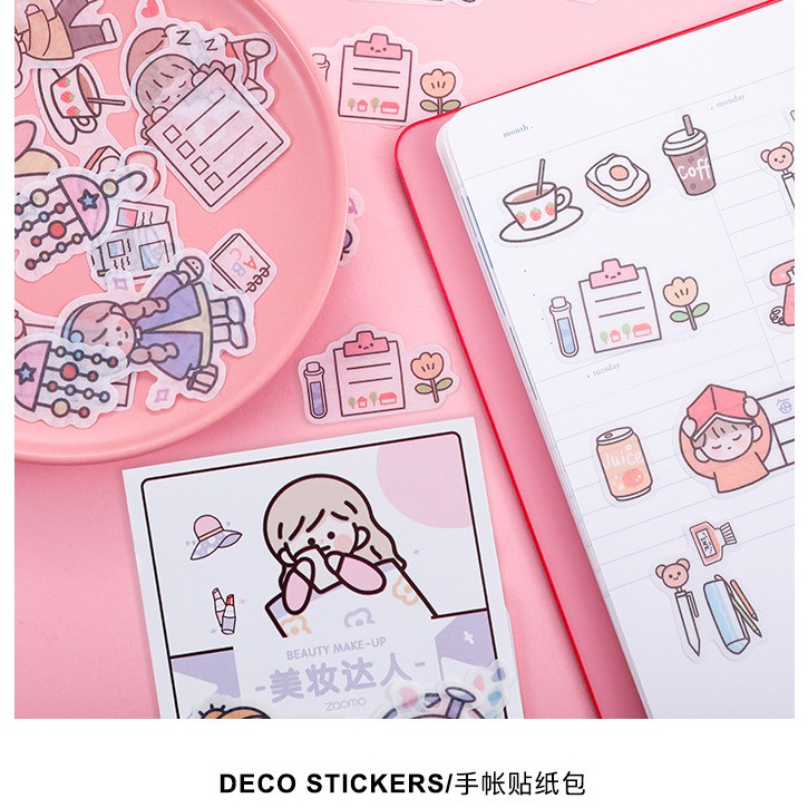 Set 40 hình sticker bé gái cute - MiuSua