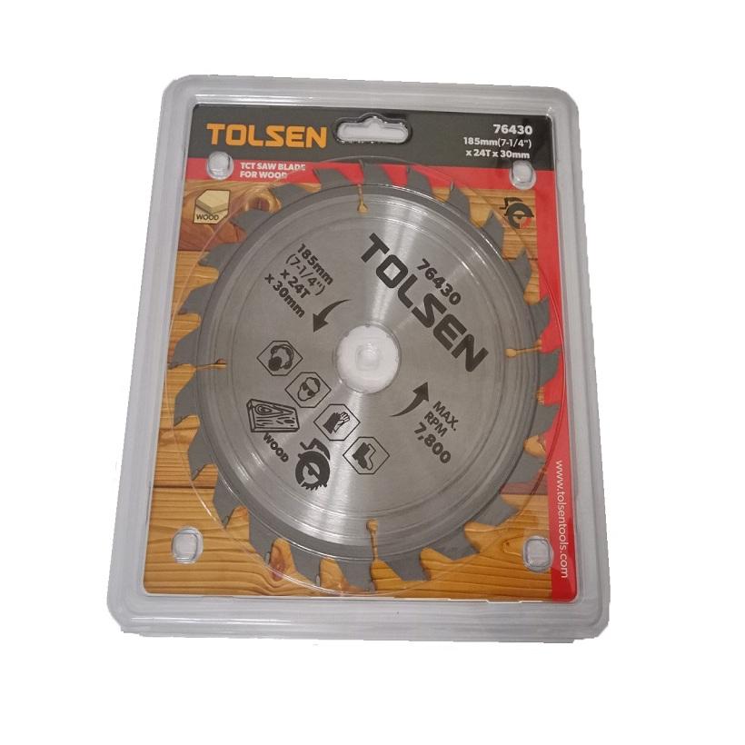 ĐĨA CẮT GỖ TOLSEN 76430- 185mm*24T*x22.2mm