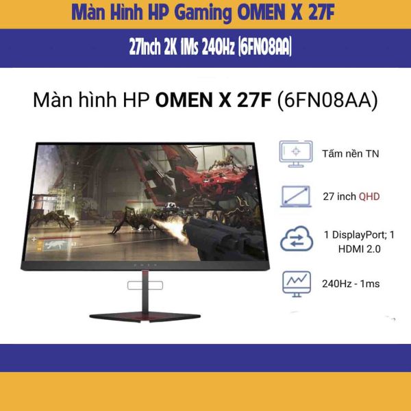 Bảng giá Màn hình HP Gaming OMEN X 27 27Inch 2K 1Ms 240Hz (6FN08AA) Phong Vũ