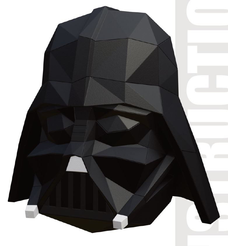 Mô hình giấy 3D Mặt nạ hoá trang darth vader ( đeo được)