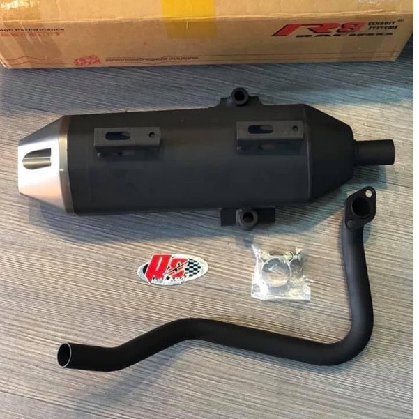 Pô tăng giả zin bô r8 racing xe tay ga vario / click 2017 - 2018 - 2019 - 2021