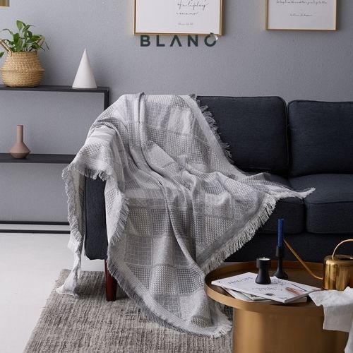 Chăn Phủ Sofa Khăn Phủ Sofa Chăn Phủ Giường Trang Trí Decor Cassa BLANC'