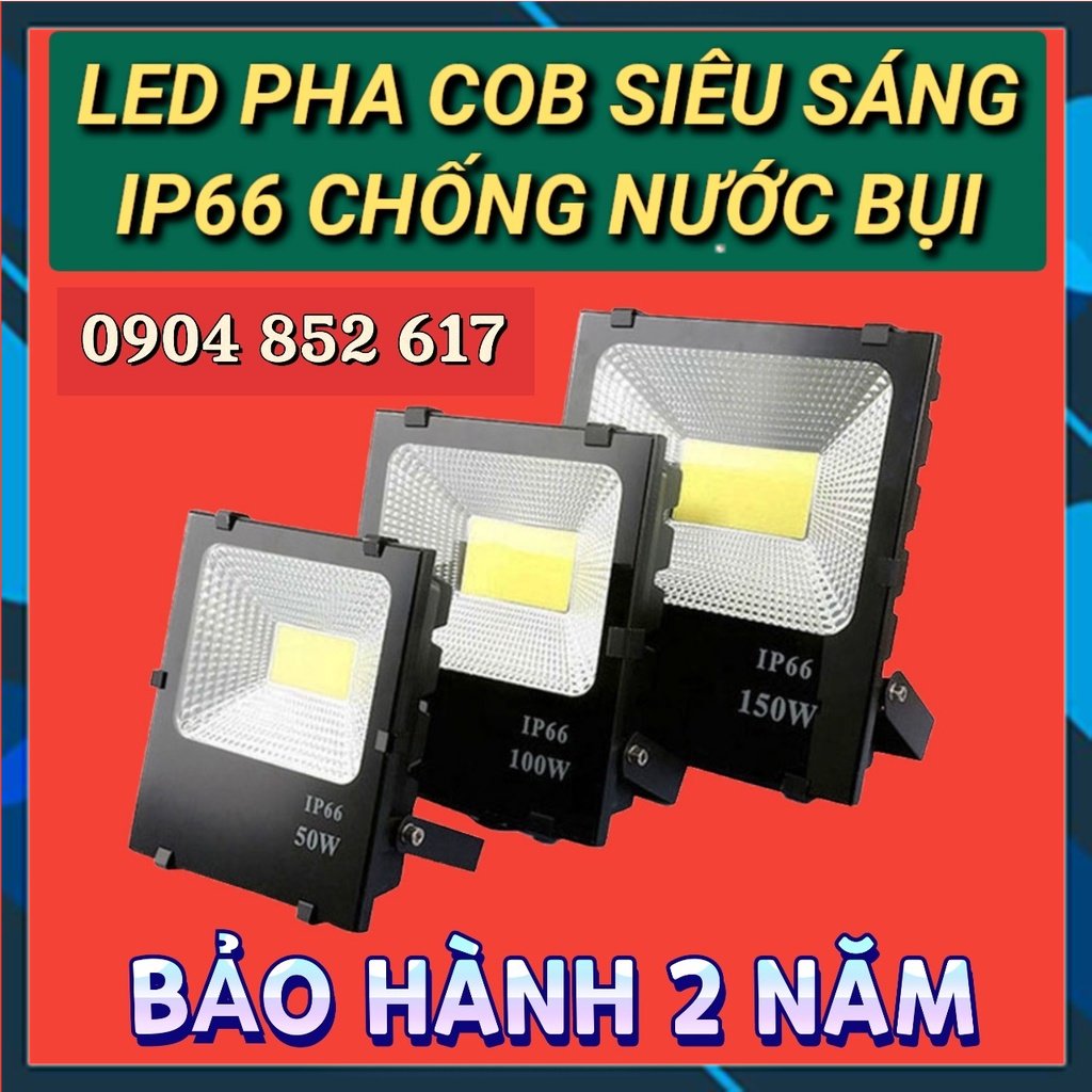 Đèn pha led 200w 150w 100w 50w 30w 20w chống nước chống bụi ip66 chiếu hắt ngoài trời