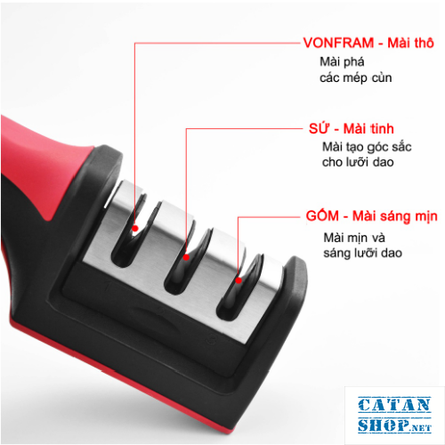 Dụng cụ mài dao, kéo cầm tay cực sắc, đế chống trượt, dễ dàng vệ sinh GD58-DCMD