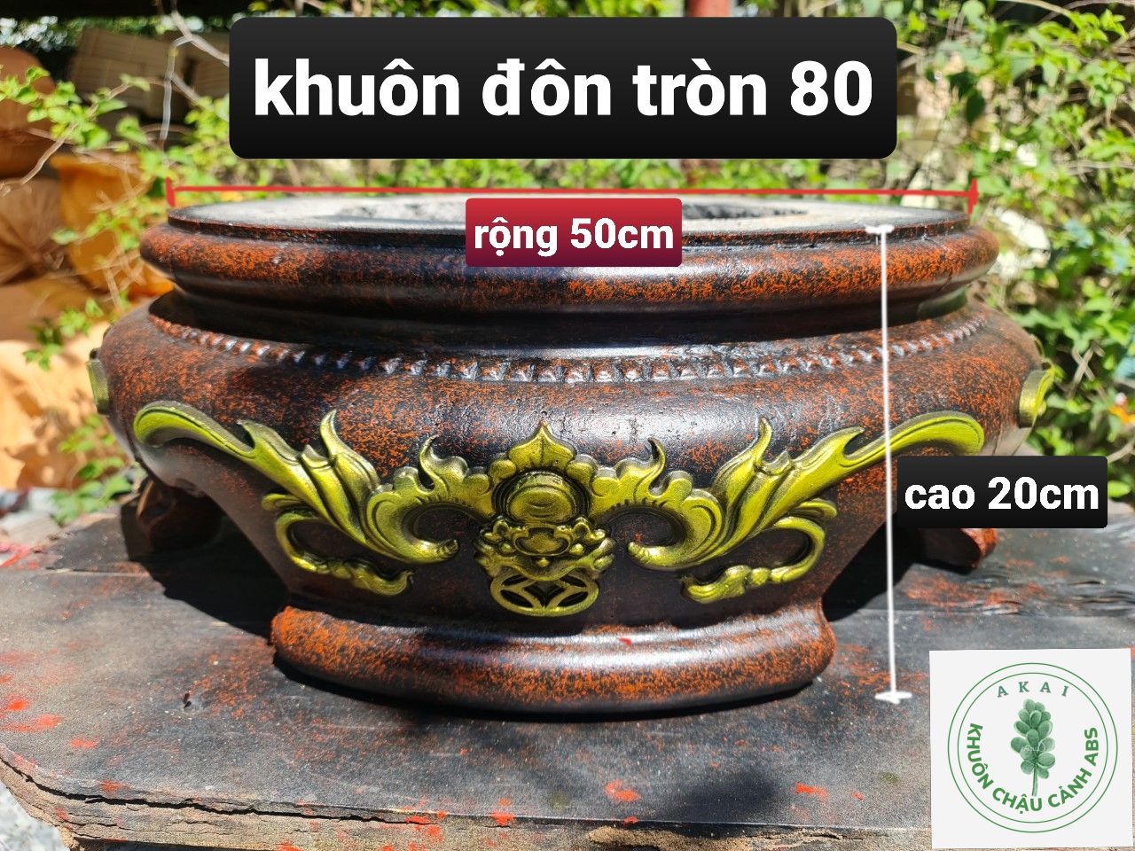 Khuôn đúc chân đôn tròn 80 có lòng tròng (không phải chậu)