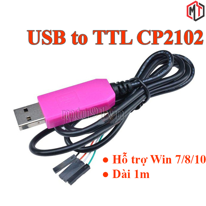 Cáp chuyển đổi USB sang TTL / RS232 (chip nạp CP2102) dài 1m