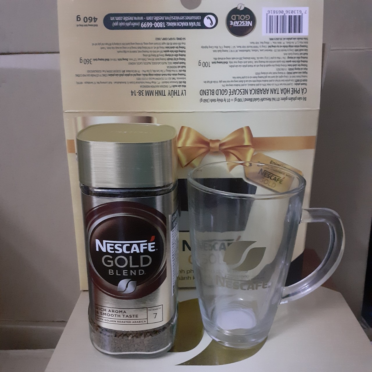 [Bộ quà tặng] NESCAFE GOLD NHẬP KHẨU ANH + LY CAO CẤP 200g