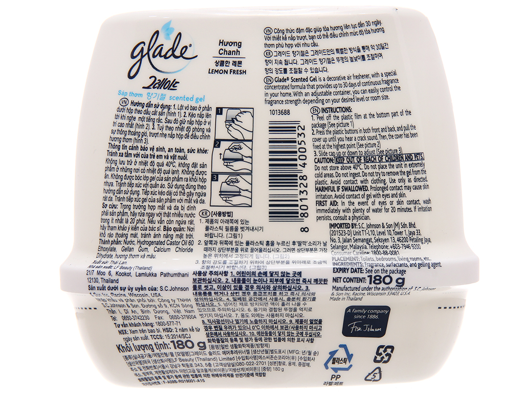 [HCM]Sáp thơm Glade hương chanh 180g