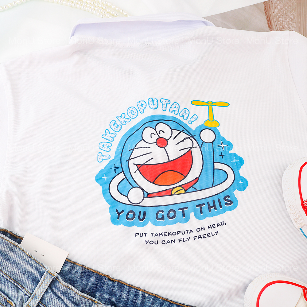 Áo thun có cổ doraemon doremon unisex dễ thương cute mon0505