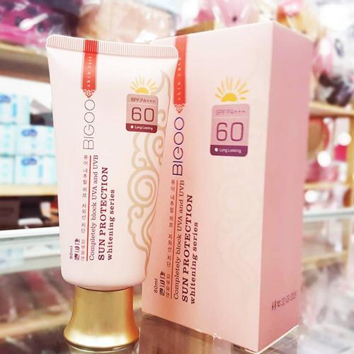 KEM CHỐNG NẮNG TRẮNG DA KHÁNG KHUẨN  BIGOO 80ml