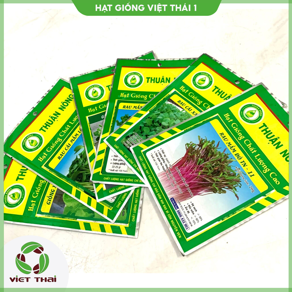 Combo 4 gói - 6 gói hạt giống rau mầm đủ loại, dễ trồng, dễ chăm sóc - hgvt1