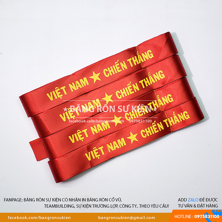Băng rôn buộc đầu cổ vũ bóng đá ( combo 10 cái )