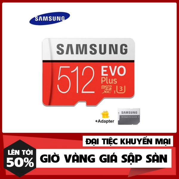 [Shop Mới Xả Kho] Thẻ nhớ MicroSDXC Samsung Evo Plus 512GB U3 4K R100MB/s W60MB/s - Box Anh New Kèm Adapter New 2021