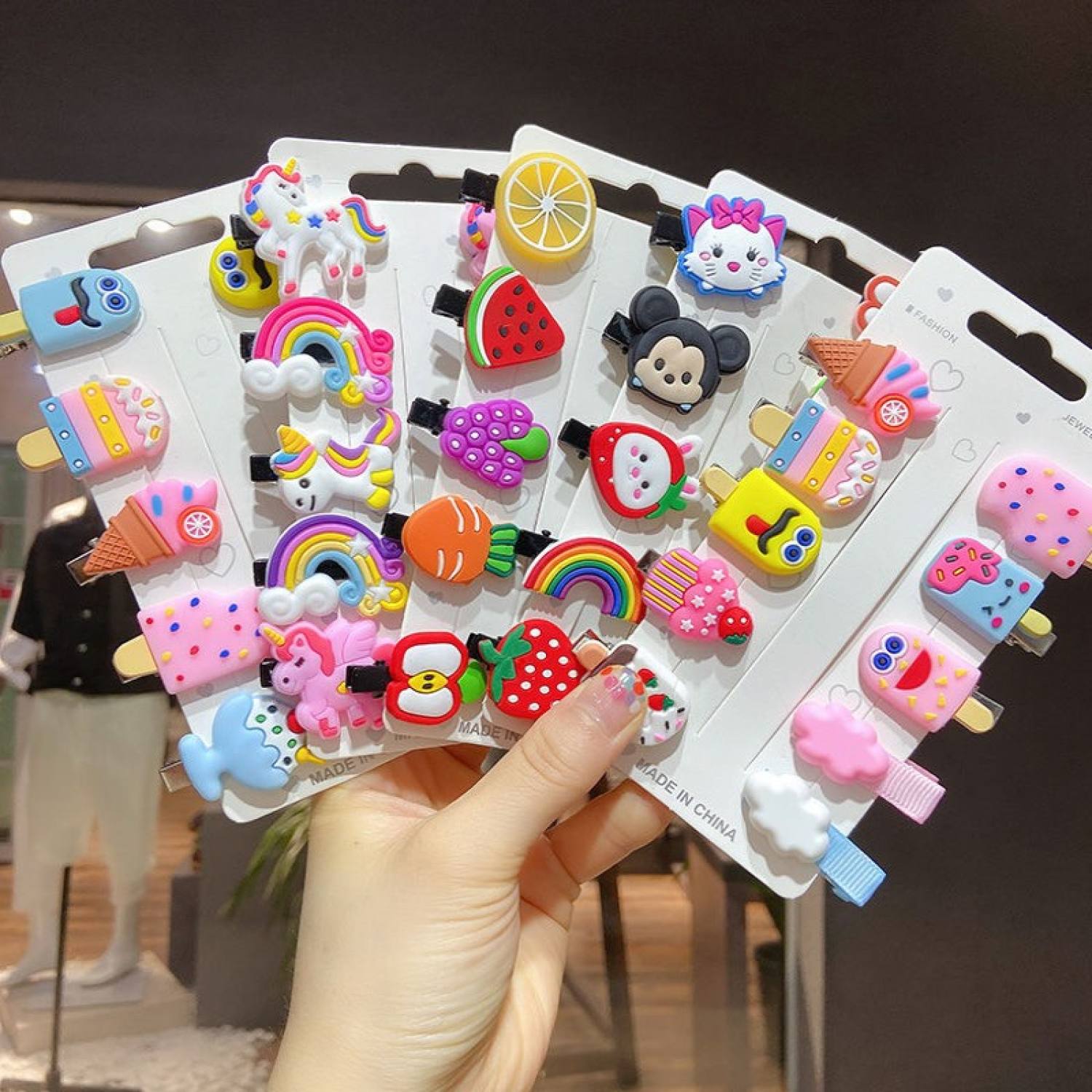Set 10 Kẹp Tóc Hoa Quả Cute Cho Bé