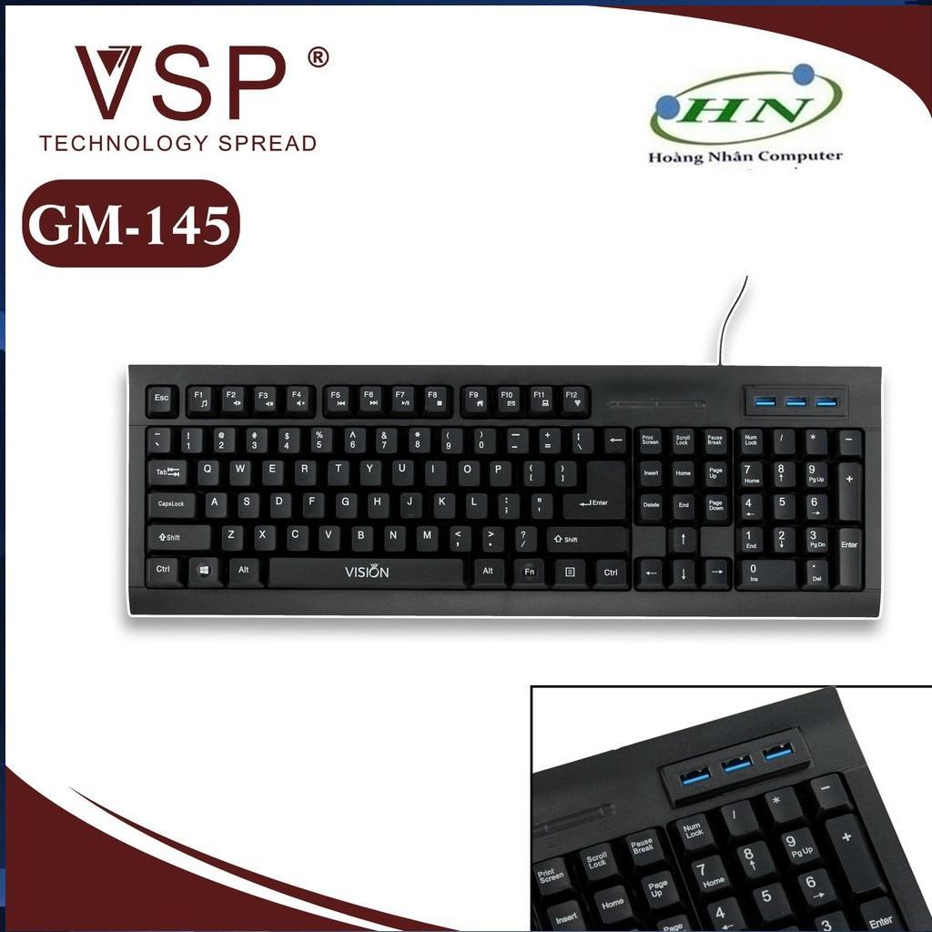 Phím Vision GM-145 - Tích Hợp 3 Cổng USB và Multimedia