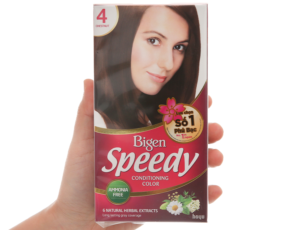 Thuốc nhuộm tóc Bigen Speedy số 4 (Màu nâu hạt dẻ)