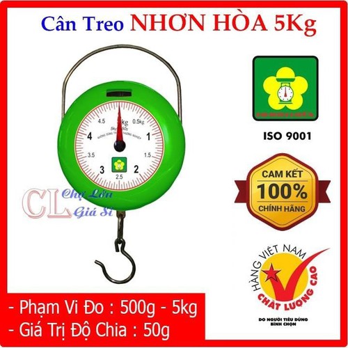CÂN TREO NHƠN HÒA 5KG- Hàng có sãn giao ngay-  BH 1 doi 1