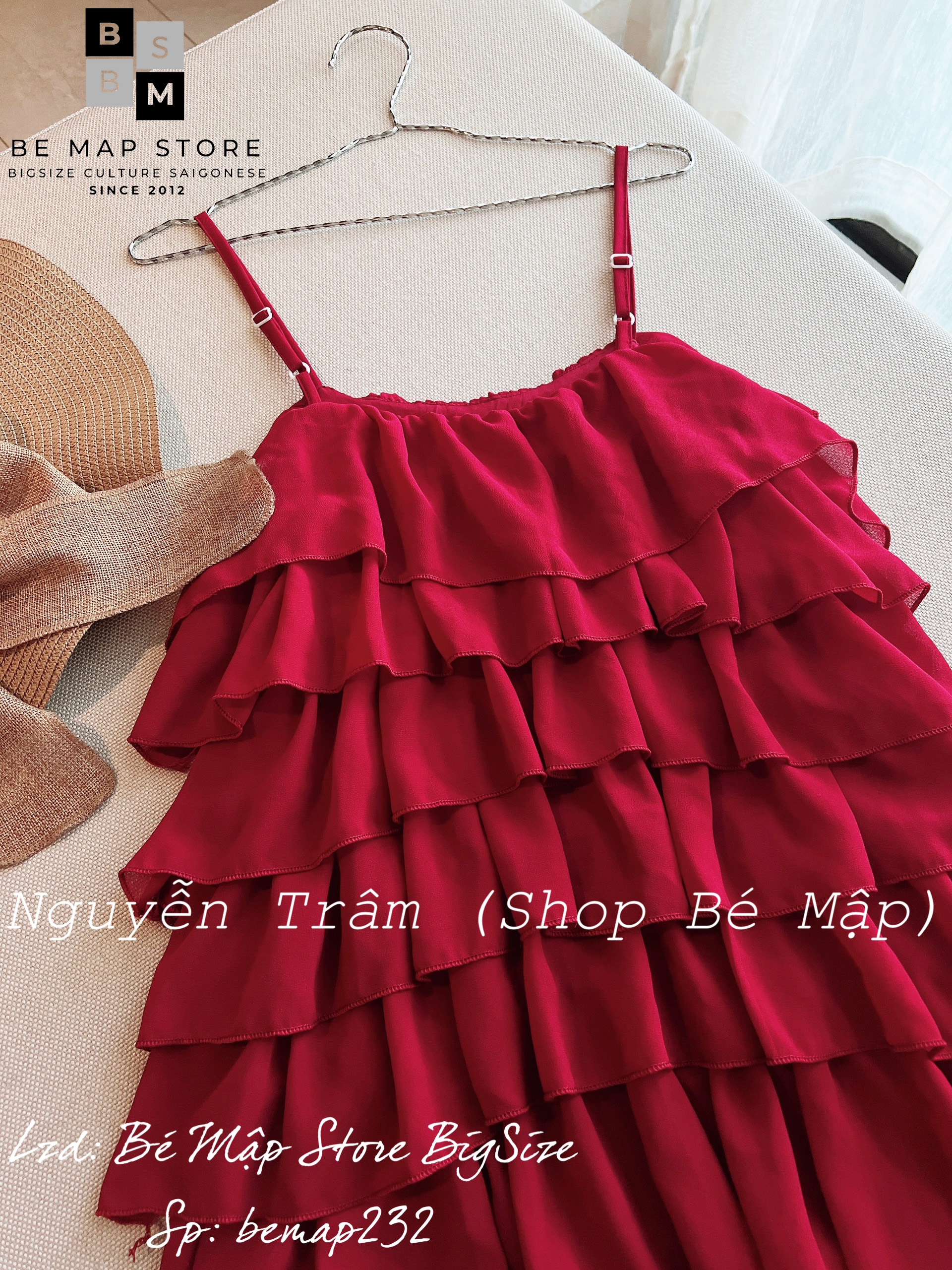 Đầm Maxi 2 Dây Voan Tầng BigSize 60-80Kg [Hình Thật Chính Chủ]