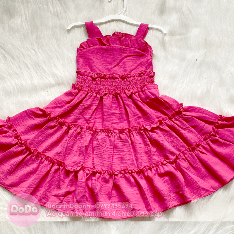 Váy bé gái sát nách cotton 4 chiều từ 10-40kg