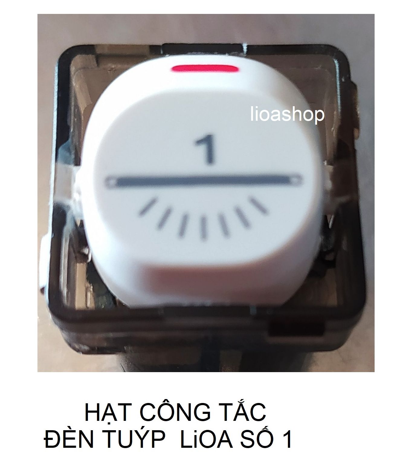 Bộ 2 công tắc 1 chiều lioa hình đèn tuýp từ số 1-3.