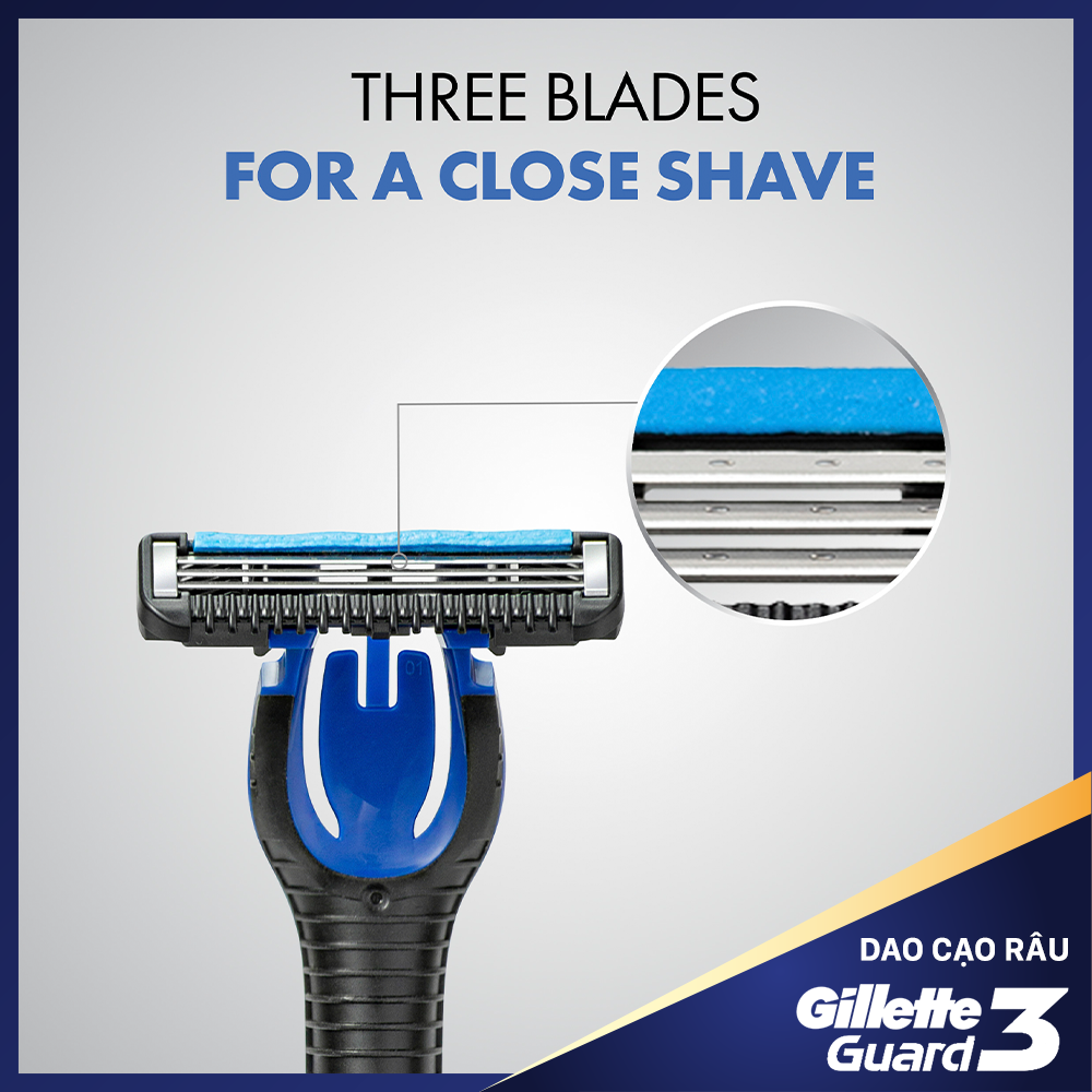 Lưỡi Dao cạo râu Gillette Guard3 4S (4 lưỡi/vỉ)