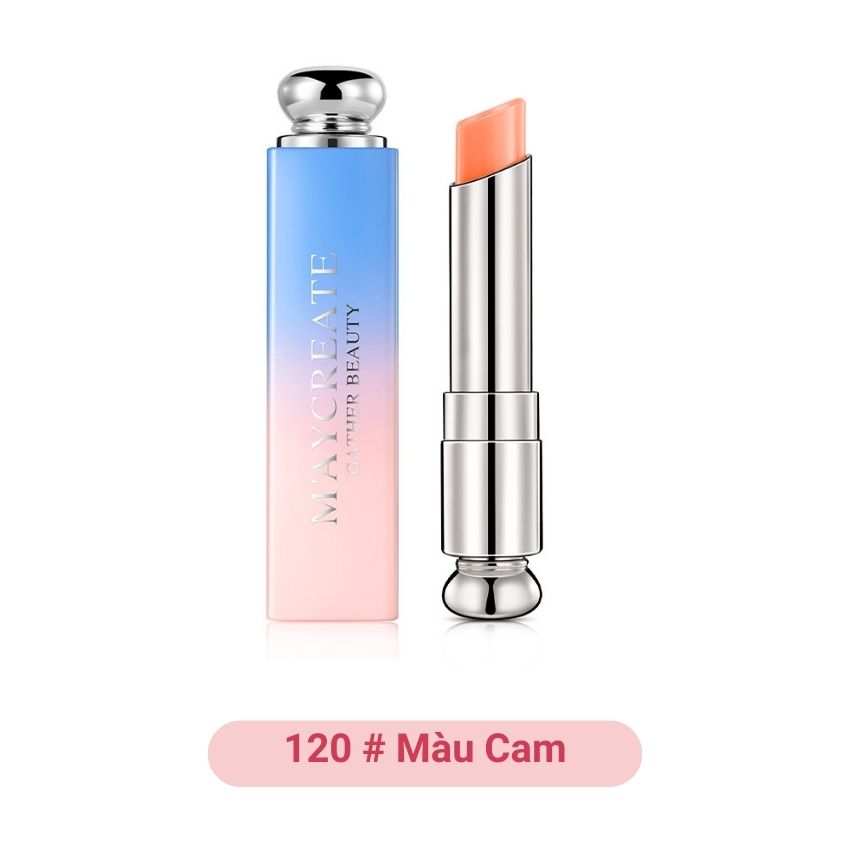 Son dưỡng môi có màu Maycreate son dưỡng hồng môi 3 Màu cam hồng nhạt hồng tím Myphamsile247 Ma105Ver2