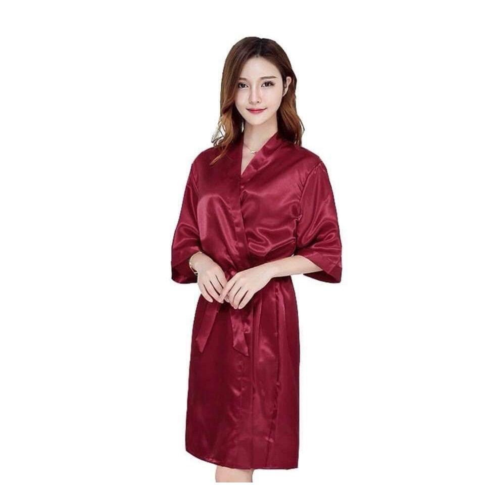 Áo choàng spa, salon tóc, áo choàng make up vải phi lụa cao cấp