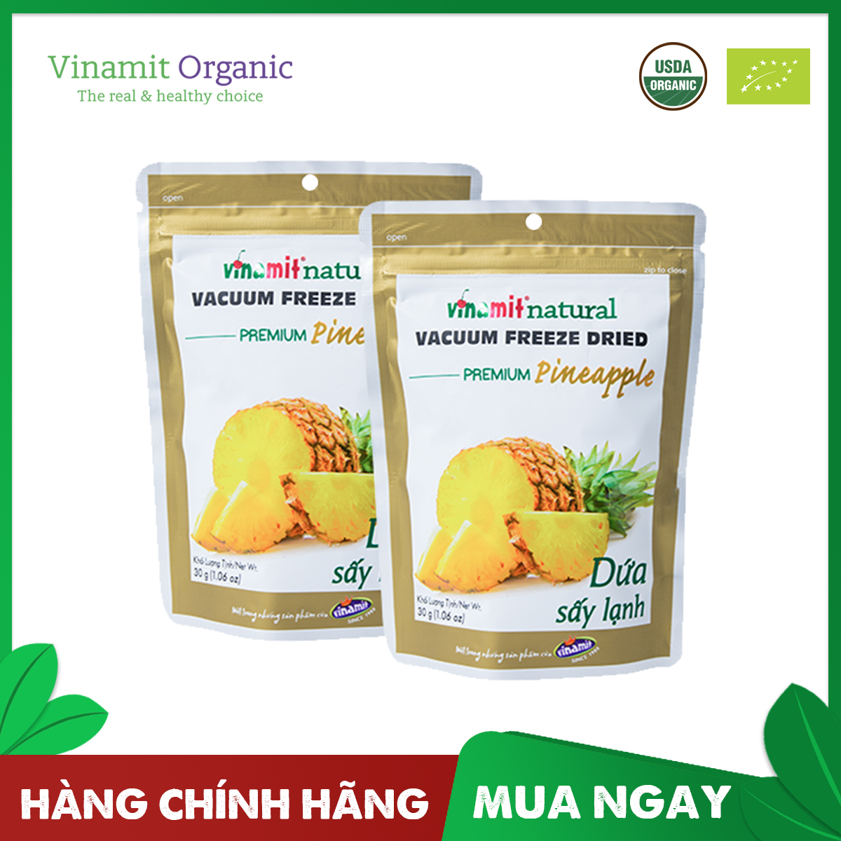 Thơm sấy Lạnh VINAMIT 30g/100g