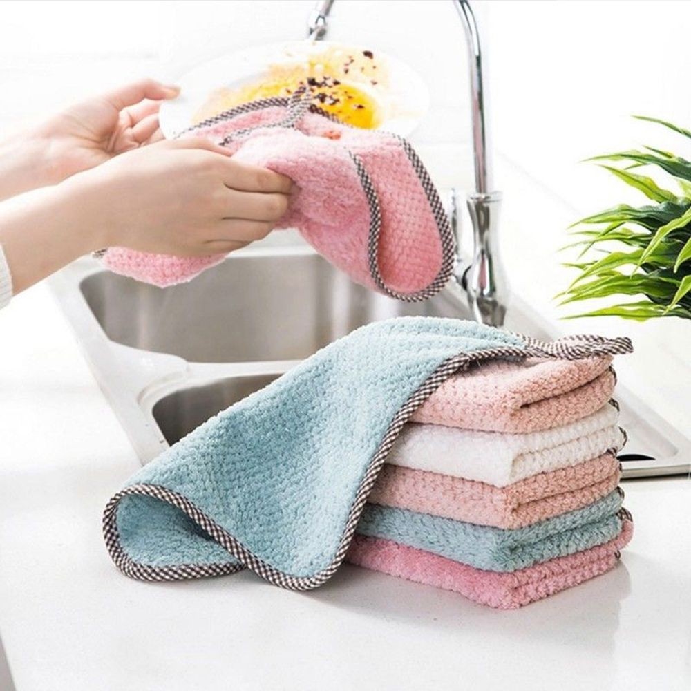 Khăn Lau Tay Riotex Xuất Hàn Đa Năng,2 Mặt Siêu Thấm Hút Có Móc Treo Tiện Lợi