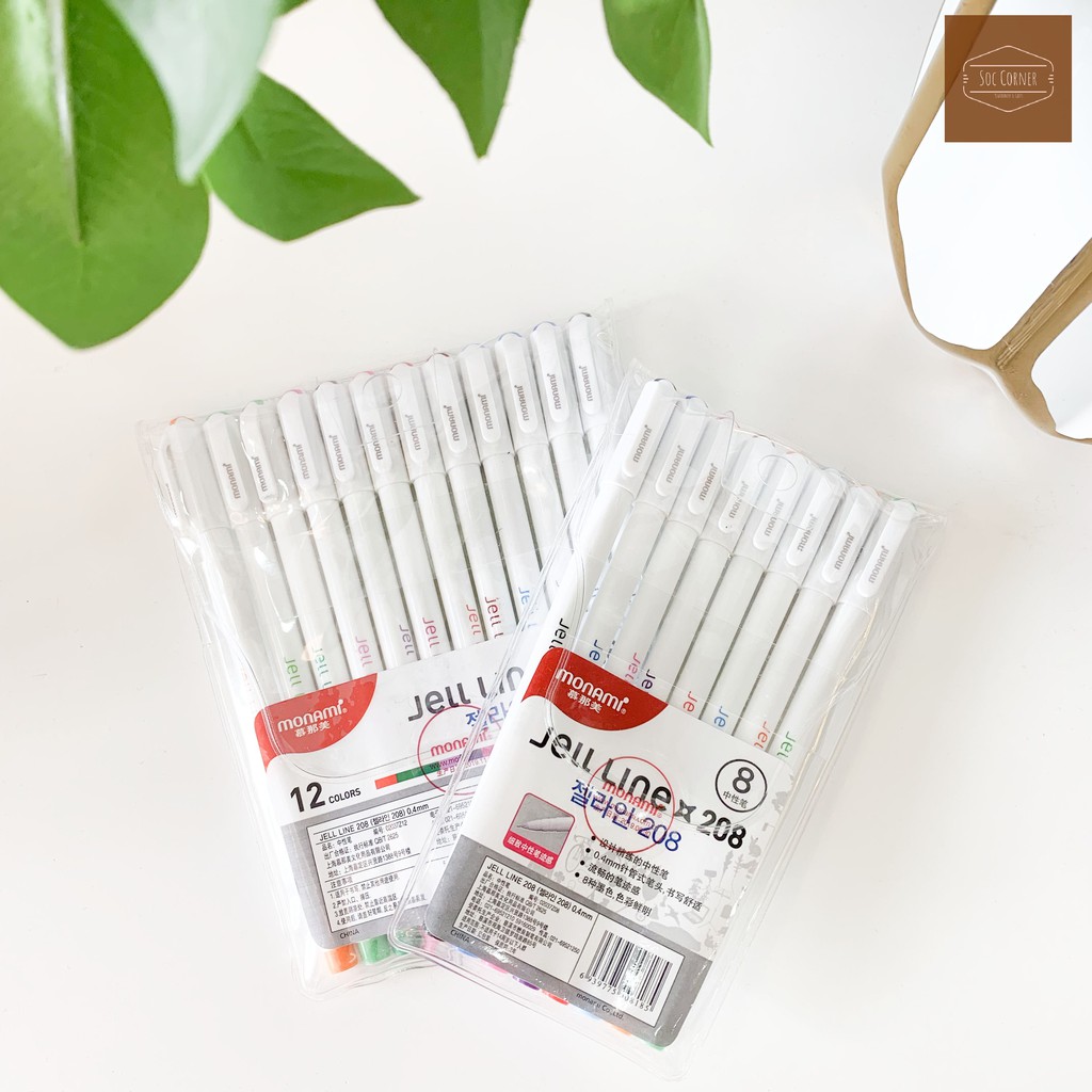 [HCM]Bộ bút màu Monami Jell Line 208