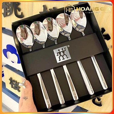 5 thìa inox đức cán dài cao cấp, thìa inox cán dài . đtvm