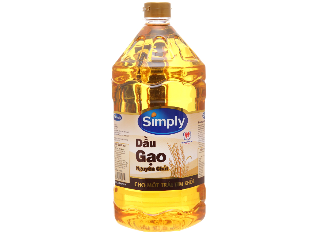 2 Lít DẦU GẠO NGUYÊN CHẤT VN SIMPLY Pure Rice Oil bph-hk