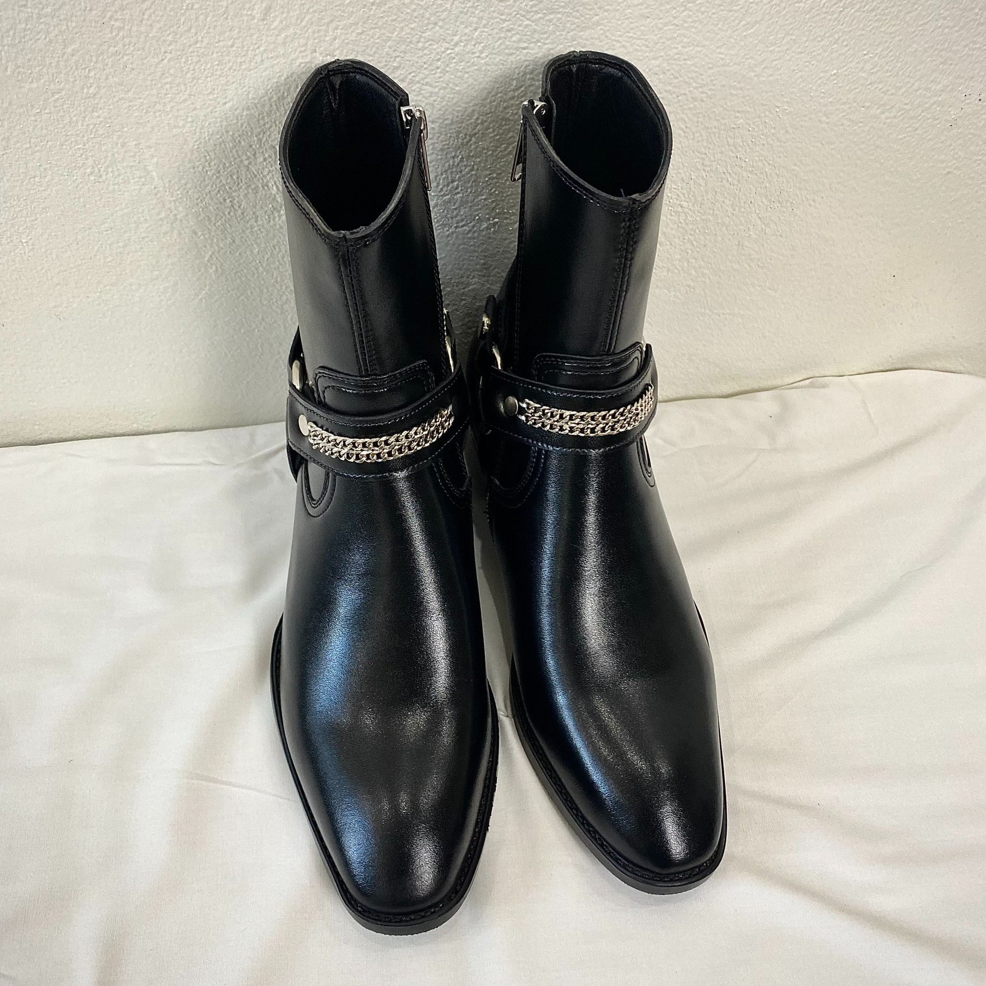 (5cm) Harness Boot Xích Nam, Harness boots da nappa bảo hành 12 tháng