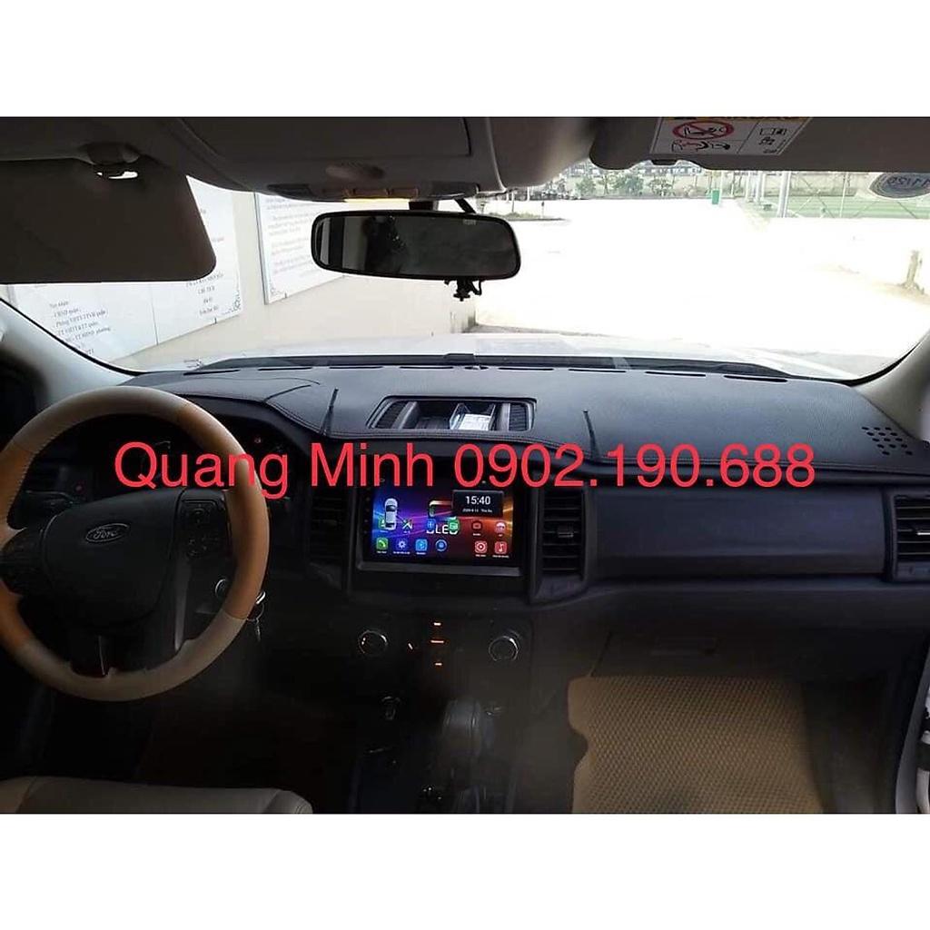 Thảm taplo da vân carbon cao cấp xe ford ranger xls 2018 - 2020