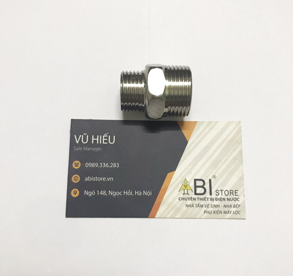 KÉP THU 3/4 1/2 ( 27 - 21 ) BÓNG GIÁ RẺ, KÉP THU INOX NỐI REN NGOÀI 1 ĐẦU 27MM 1 ĐẦU 21MM