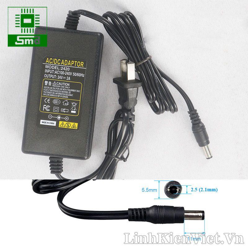 Nguồn vỏ nhựa 24V 2A