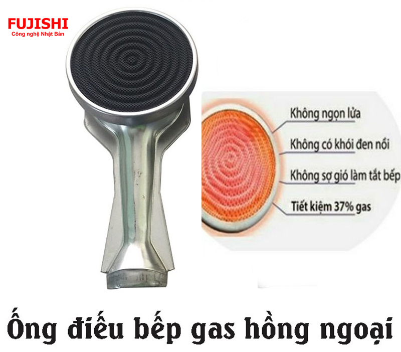 Điếu Đầu Đốt bếp gas Hồng Ngoại Ceramic 9cm - {LINH KIỆN} - (Kèm Bass gắn + Vít)