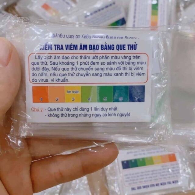 Set 3 que thử viêm âm đạo (kèm cốc)