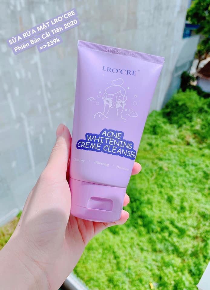 Sữa rửa mặt ngăn ngừa mụn, dưỡng trắng da Lrocre 100g