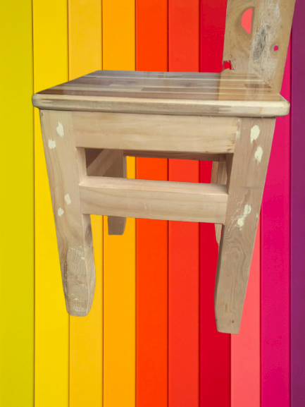 Ghế đôn bằng gỗ thộng cao 35 cm