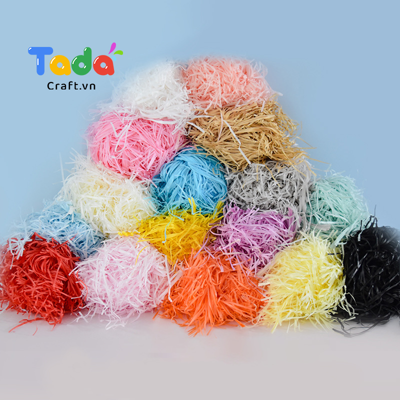 100gr Giấy Rơm Trang Trí Giỏ Quà, Hộp Quà