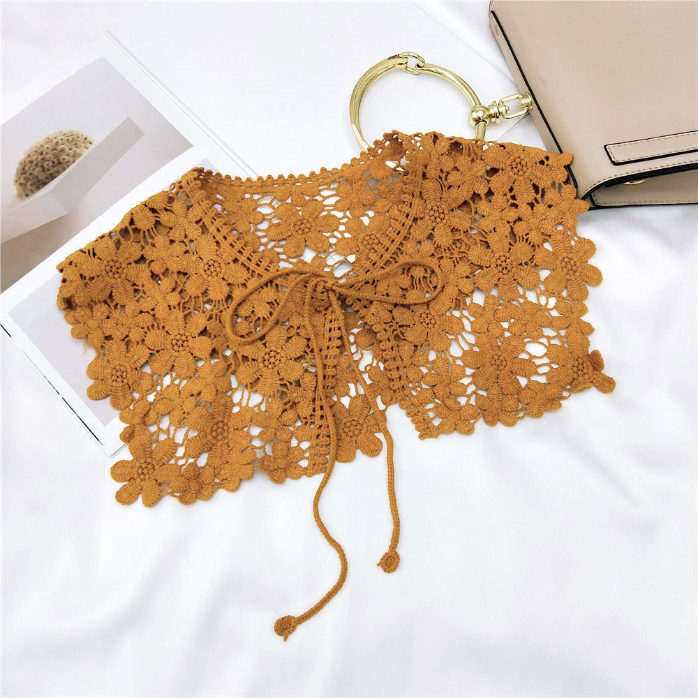 NEW Đồ cũ Ren Đường viền cổ áo Thêu thùa Ve áo Đính đá May quần áo Cổ áo có thể tháo rời Phụ kiện quần áo Cổ áo giả