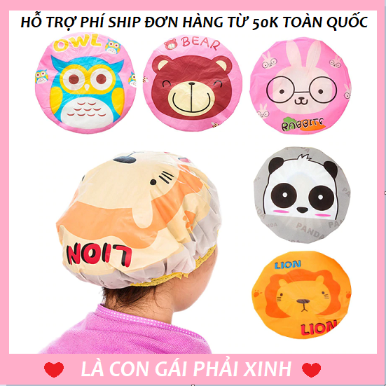 Mũ Trùm Ủ Tóc Đa Năng Hình Dễ Thương